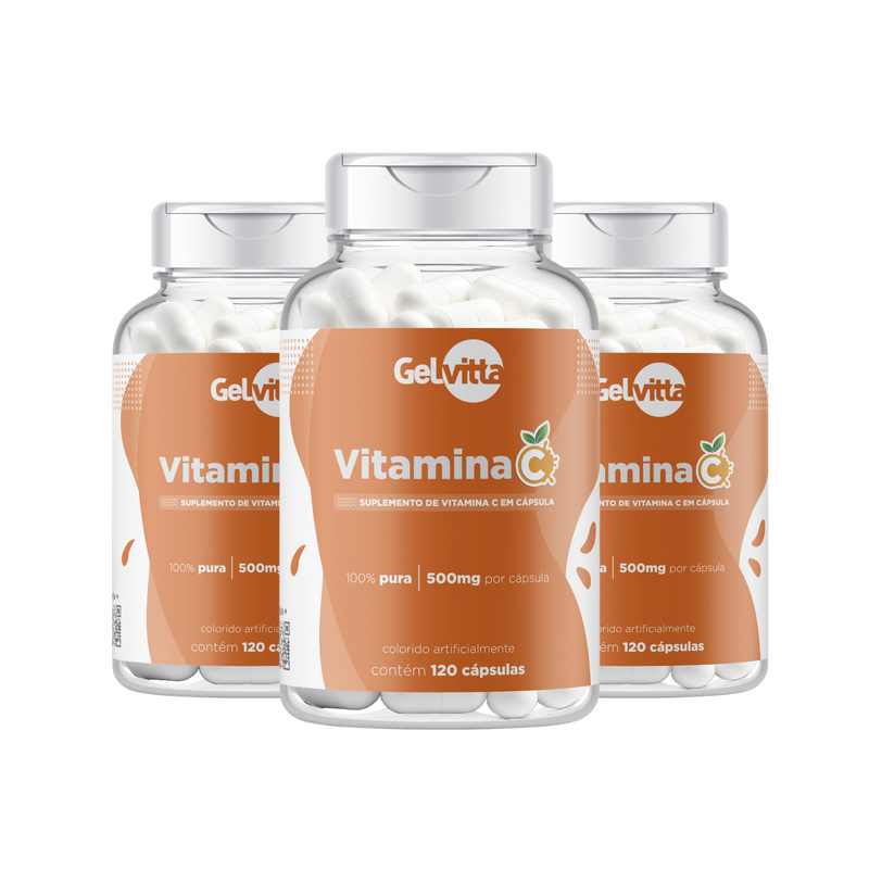 VITAMINA C PURA EM CÁPSULAS IMUNIDADE