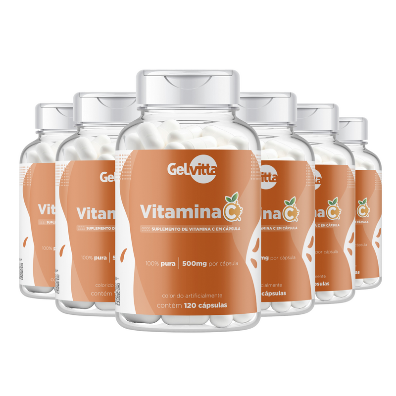 VITAMINA C PURA EM CÁPSULAS IMUNIDADE