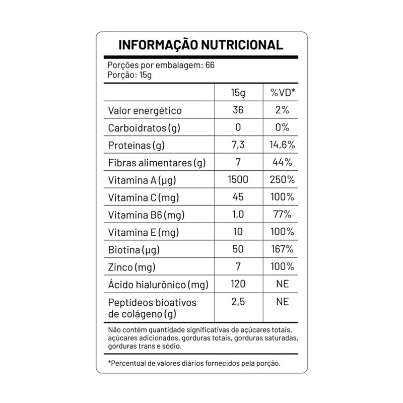 COLÁGENO VERISOL® COM ÁCIDO HIALURÔNICO HAPLEX® PLUS, BIOTINA E VITAMINA C 1 KG