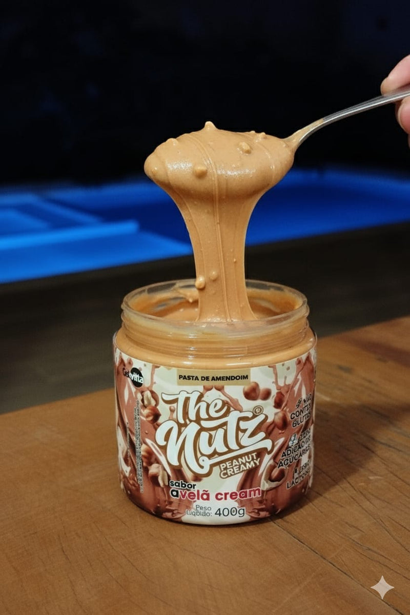 PASTA DE AMENDOIM THE NUTZ SABOR AVELÃ CREAM 400 G - ZERO AÇUCAR