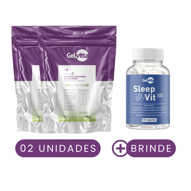 COLÁGENO HIDROLISADO TIPO 1 + PEPTÍDEOS BIOATIVOS COM VITAMINA C 1 KG