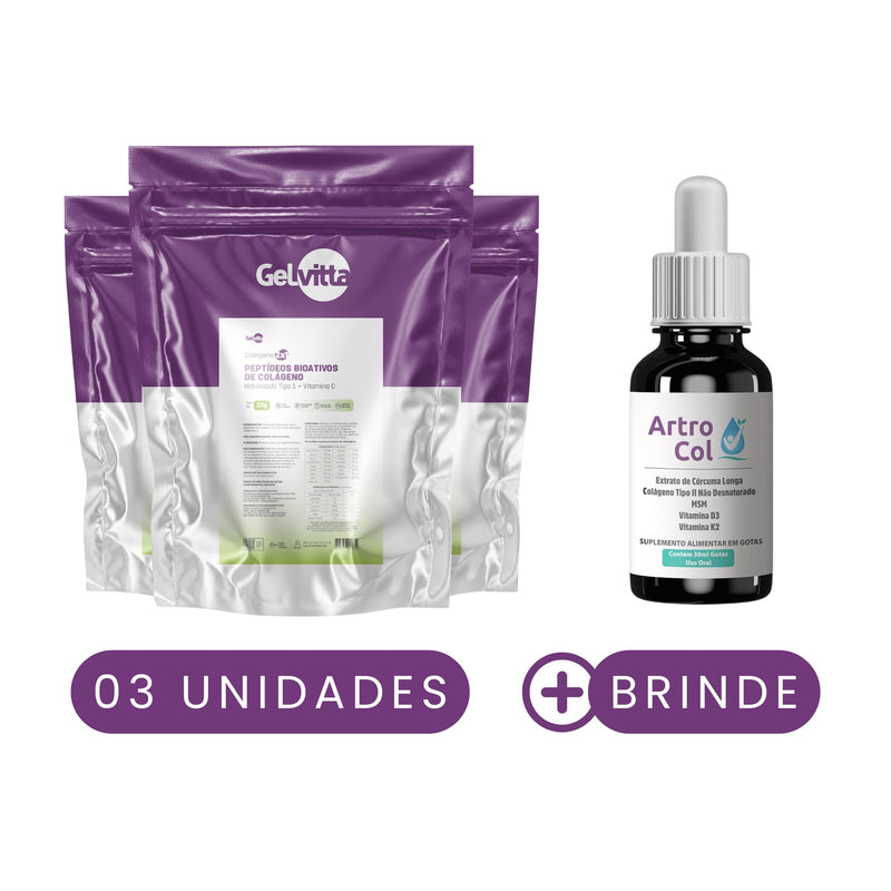 COLÁGENO HIDROLISADO TIPO 1 + PEPTÍDEOS BIOATIVOS COM VITAMINA C 1 KG