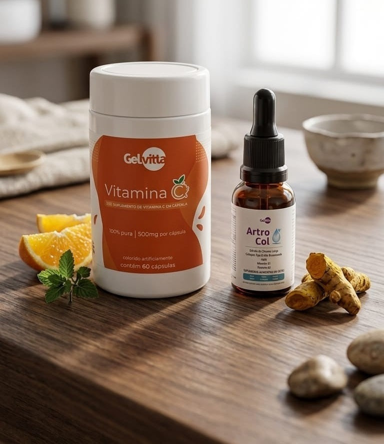 OFERTA SECRETA KIT SAÚDE - ARTROCOL®  -  COLÁGENO TIPO 2 + VITAMINA C PURA CÁPSULAS