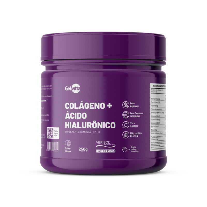 COLÁGENO + ÁCIDO HIALURÔNICO + PEPTÍDEOS BIOATIVOS  BIOTINA RETINOL FRUTADO(COM A EXCLUSIVA TECNOLOGIA PEPTGEL®)