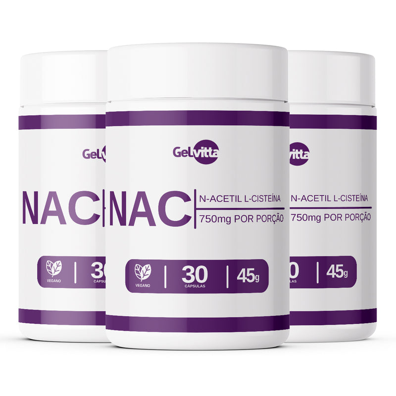 KIT 3X NAC - N-ACETIL L-CISTEÍNA - SUPER SUPLEMENTO