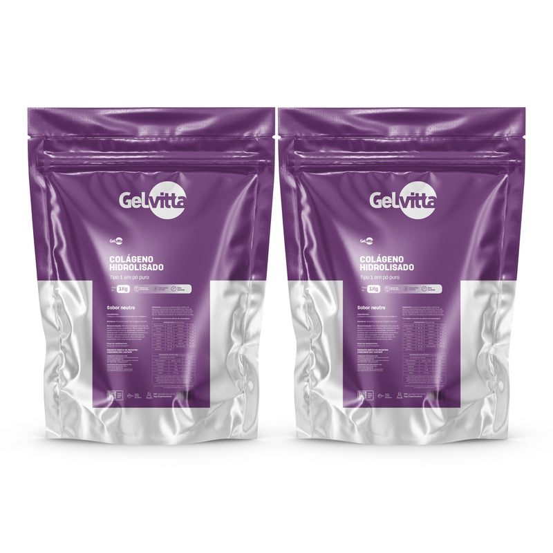 COLÁGENO HIDROLISADO TIPO 1 EM PÓ PURO PREMIUM 1 KG