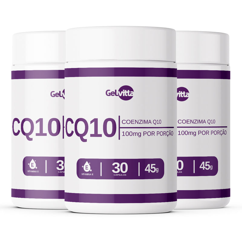 KIT 3X COENZIMA Q10 - SUPER SUPLEMENTO CoQ10 - SAÚDE DO CORAÇÃO