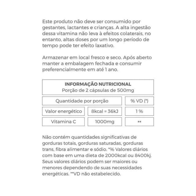 VITAMINA C PURA EM CÁPSULAS - Gelvitta