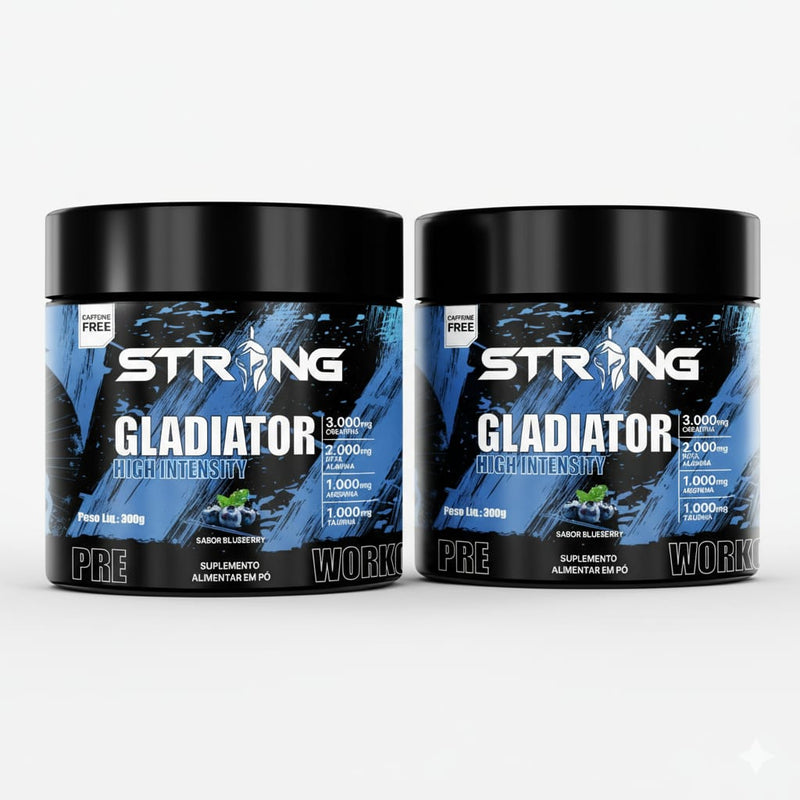 STRONG GLADIATOR PRÉ-WORKOUT 300 G – PRÉ-TREINO SEM CAFEÍNA - PRÉ TREINO